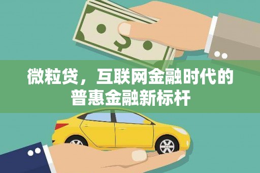 泉山微粒贷，互联网金融时代的普惠金融新标杆