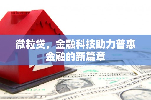 泉山微粒贷，金融科技助力普惠金融的新篇章