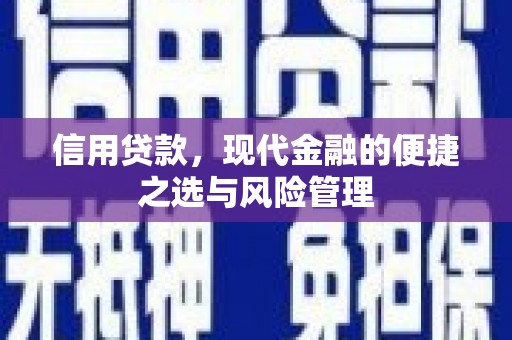 泉山信用贷款，现代金融的便捷之选与风险管理