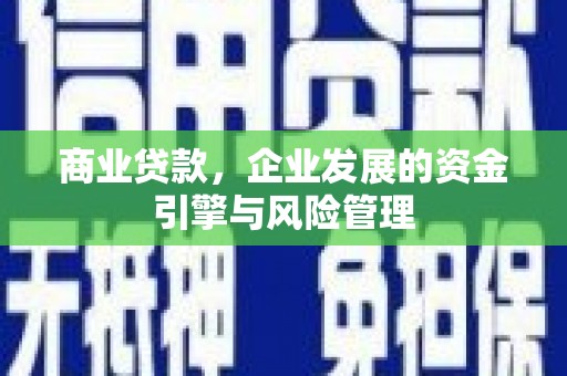 泉山商业贷款，企业发展的资金引擎与风险管理