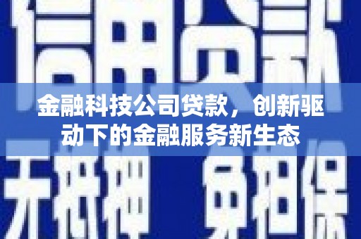 泉山金融科技公司贷款，创新驱动下的金融服务新生态