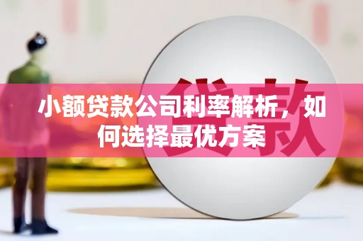 泉山小额贷款公司利率解析，如何选择最优方案