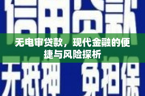 泉山无电审贷款，现代金融的便捷与风险探析