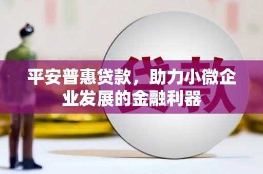 泉山平安普惠贷款，助力小微企业发展的金融利器