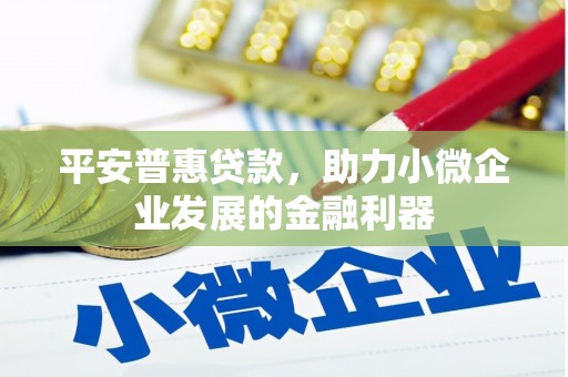 泉山平安普惠贷款，助力小微企业发展的金融利器