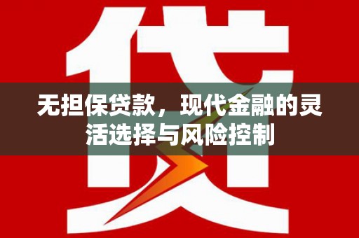 泉山无担保贷款，现代金融的灵活选择与风险控制