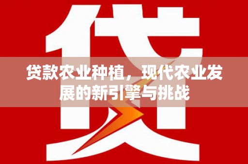 泉山贷款农业种植，现代农业发展的新引擎与挑战