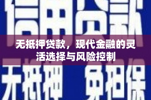 泉山无抵押贷款，现代金融的灵活选择与风险控制