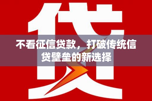 泉山不看征信贷款，打破传统信贷壁垒的新选择