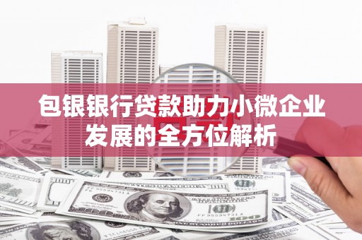 泉山包银银行贷款助力小微企业发展的全方位解析