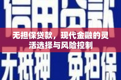 泉山无担保贷款，现代金融的灵活选择与风险控制