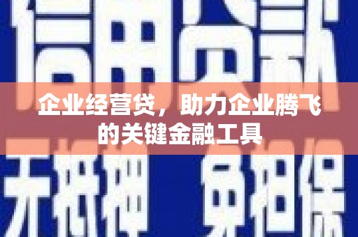 泉山企业经营贷，助力企业腾飞的关键金融工具
