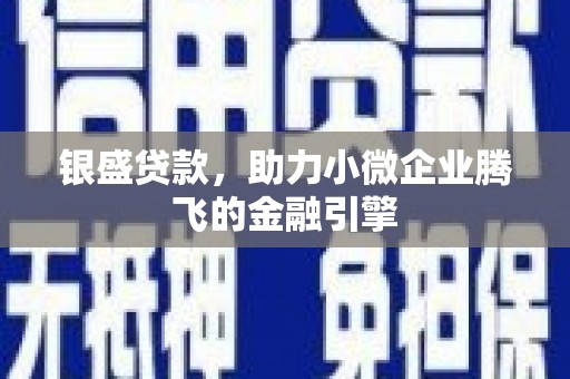 泉山银盛贷款，助力小微企业腾飞的金融引擎