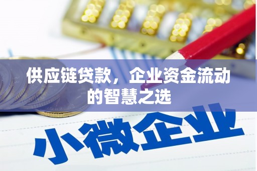 泉山供应链贷款，企业资金流动的智慧之选