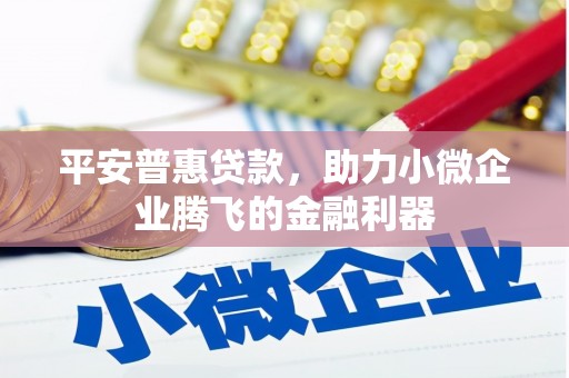 泉山平安普惠贷款，助力小微企业腾飞的金融利器