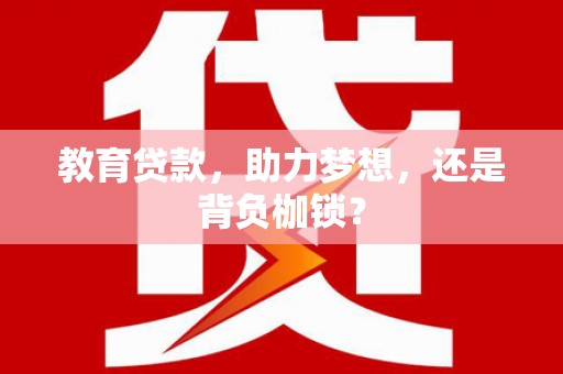 泉山教育贷款，助力梦想，还是背负枷锁？
