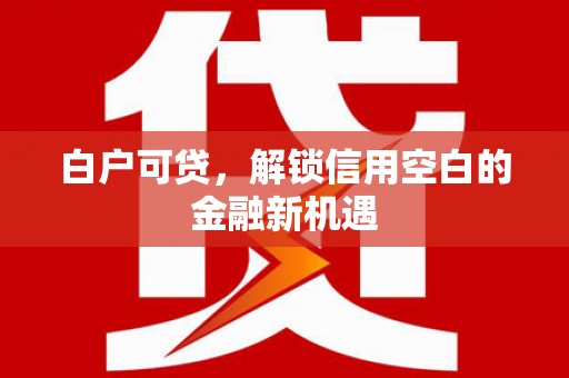 泉山白户可贷，解锁信用空白的金融新机遇