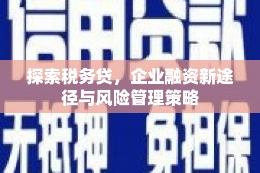 泉山探索税务贷，企业融资新途径与风险管理策略