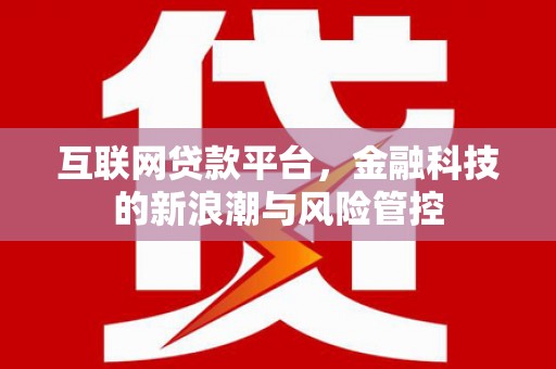 泉山互联网贷款平台，金融科技的新浪潮与风险管控