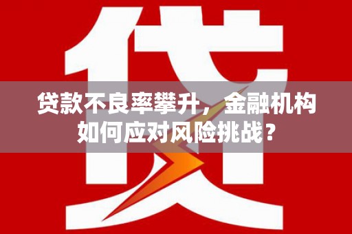 泉山贷款不良率攀升，金融机构如何应对风险挑战？