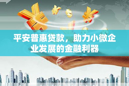 泉山平安普惠贷款，助力小微企业发展的金融利器